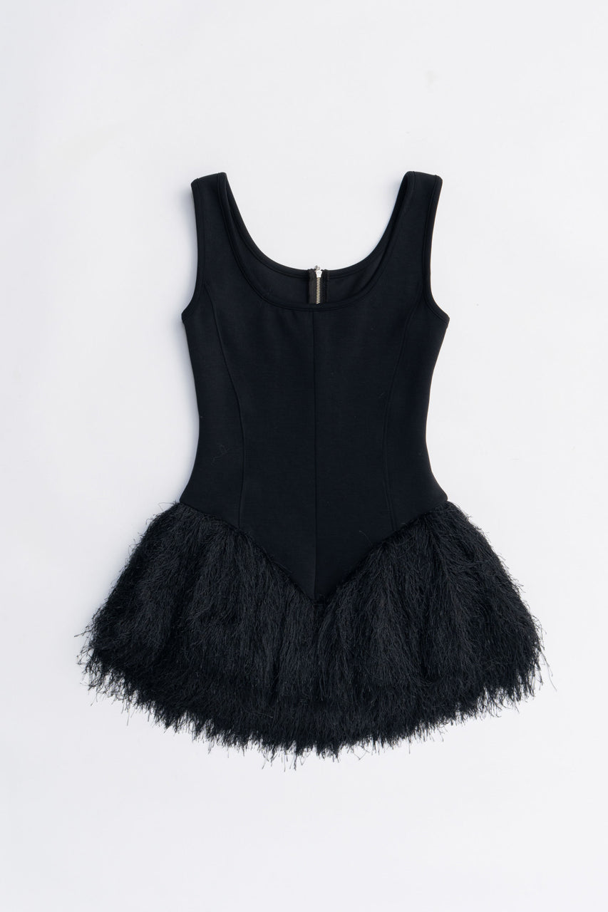 Shaggy Hem Peplum Tank