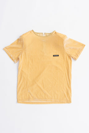 Shoulder Gathered Velour T-Shirt - 2025 AUTUMN