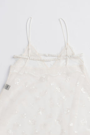 Sequin Fur Trim Baby Doll