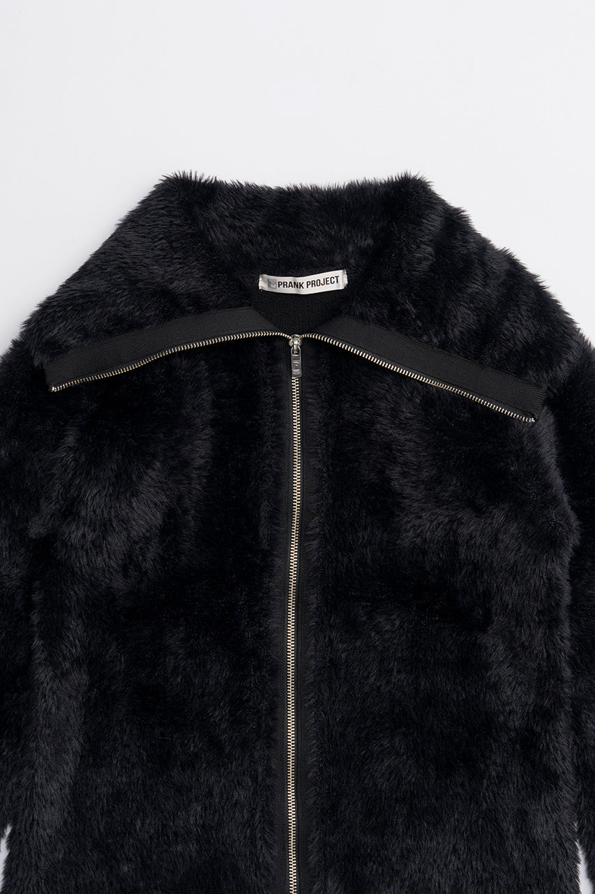 Fake Fur Zip-Up Top - 2026WINTER