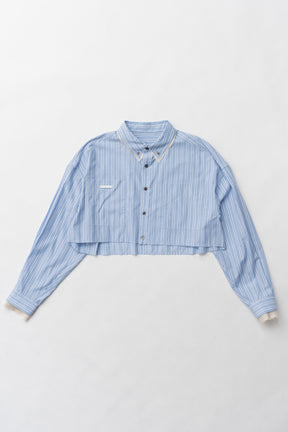 【25 SPRING PRE ORDER】Double Collar Cropped Shirt