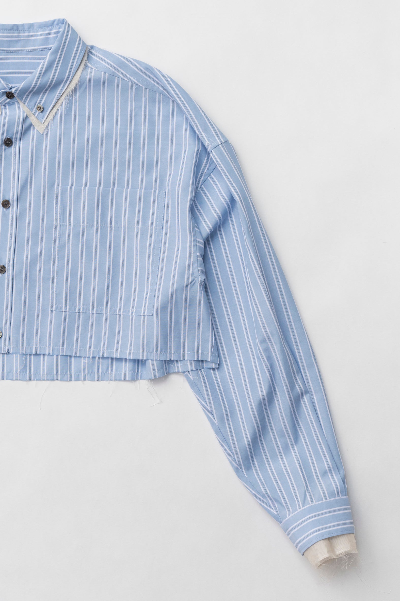 【25 SPRING PRE ORDER】Double Collar Cropped Shirt