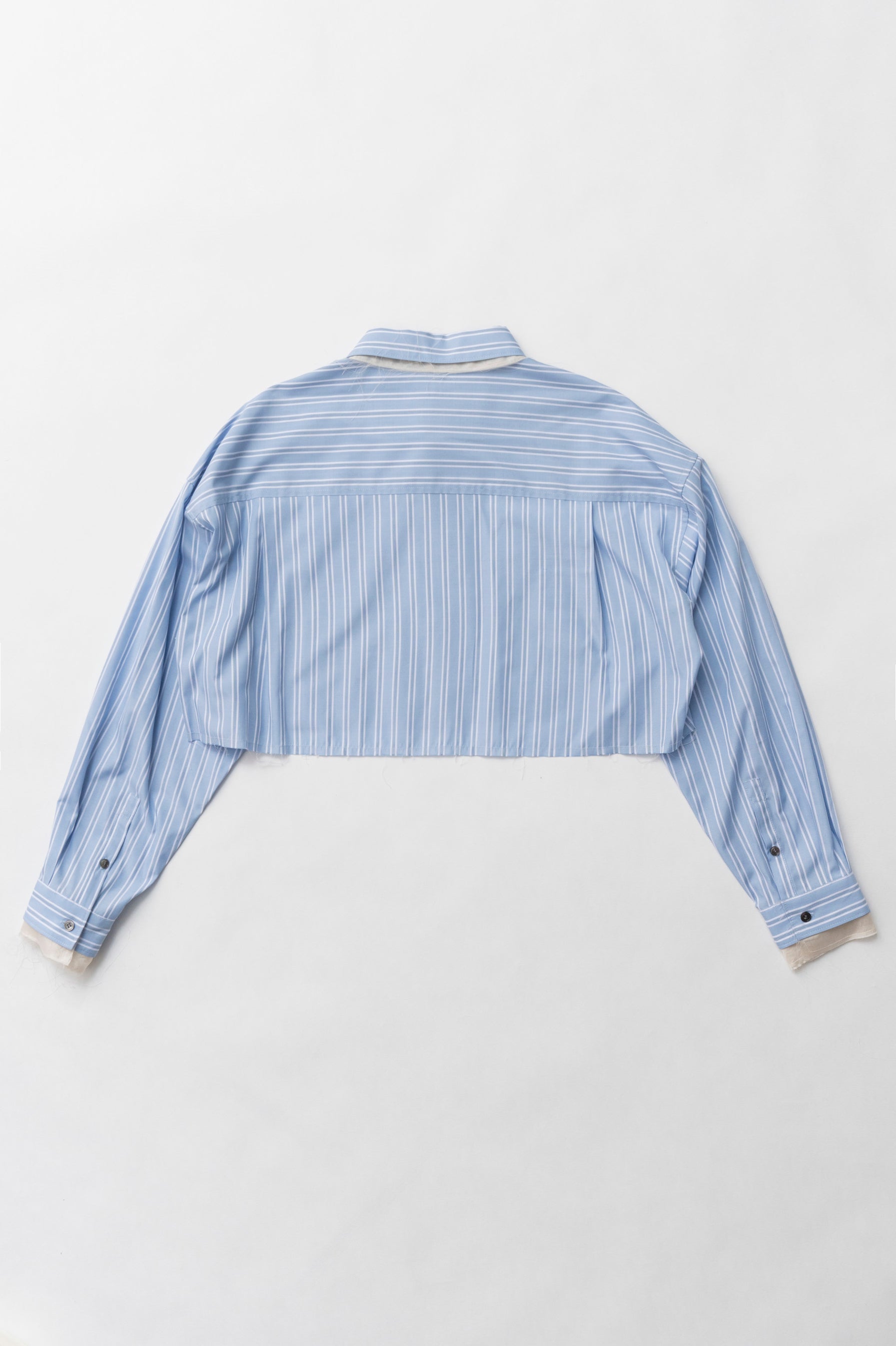 【25 SPRING PRE ORDER】Double Collar Cropped Shirt