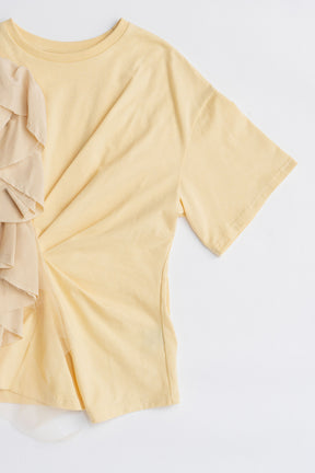 Rose Ruffled T-Shirt