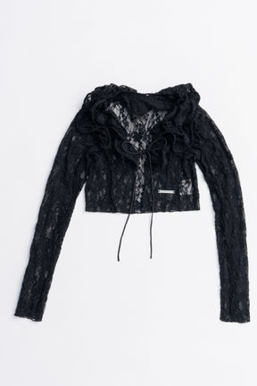 Lace Frill Wave Cardigan