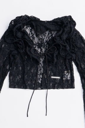 Lace Frill Wave Cardigan