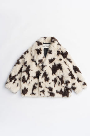 Mix Pattern Fur Jacket - 2025 AUTUMN