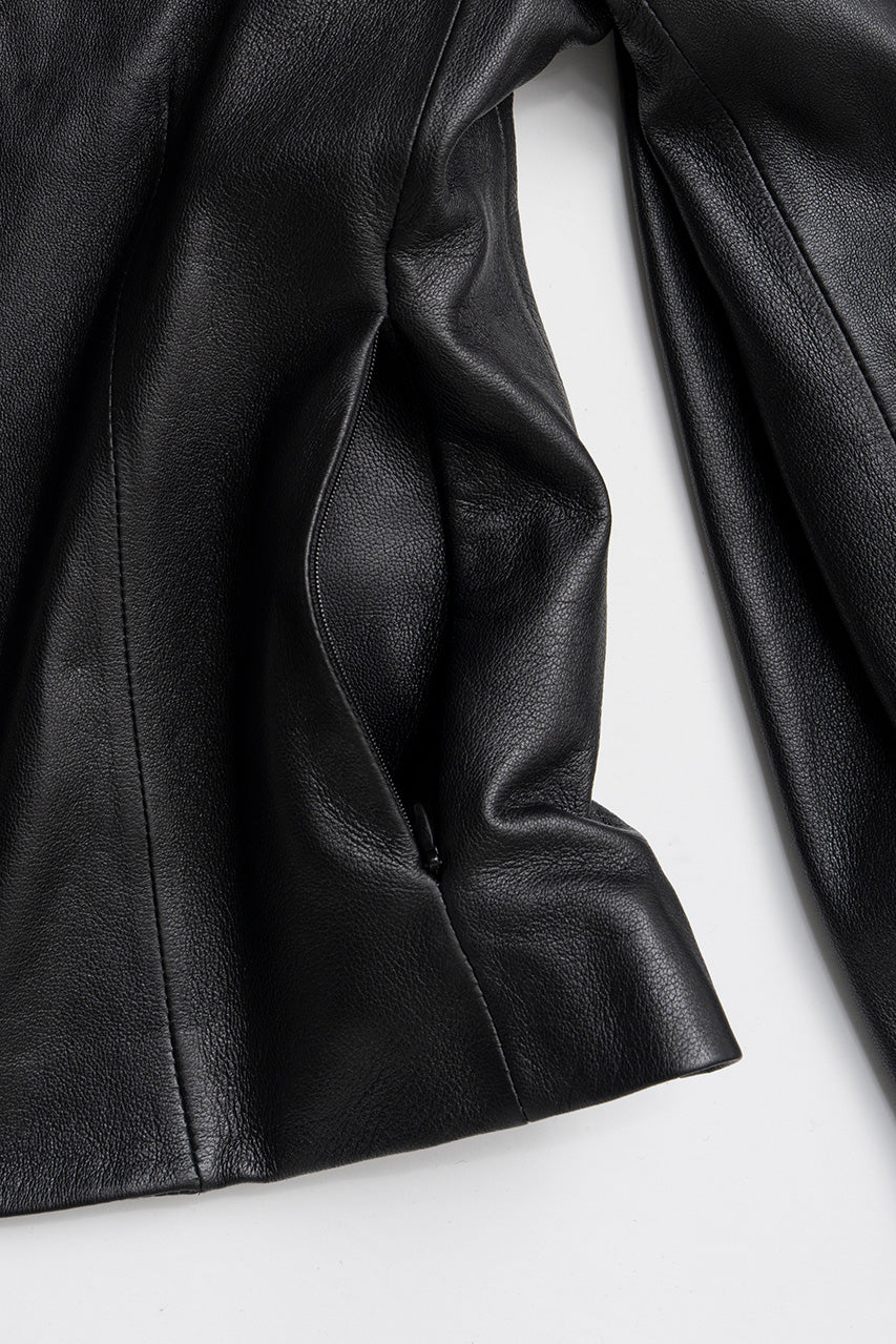 Leather Fitted Jacket - 2026AUTUMN
