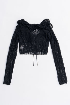 Lace Frill Wave Cardigan