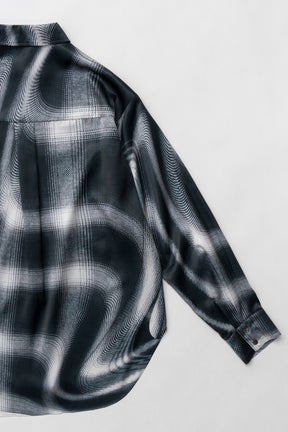 【25 SPRING PRE ORDER】Ombre Check Lace Print Shirt