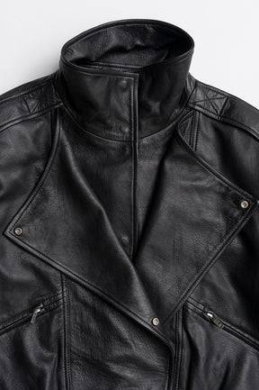 Sheep Leather Bomber Jacket - 2026AUTUMN