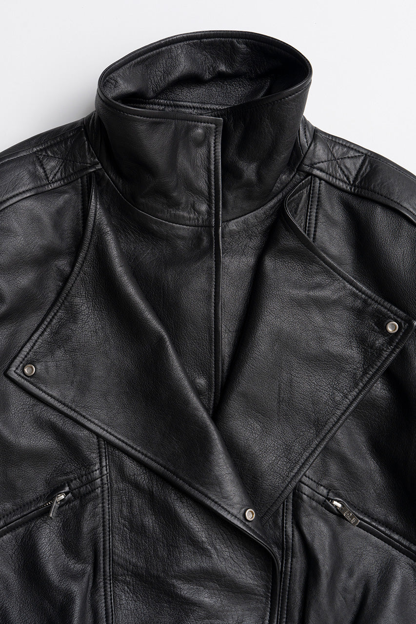 Sheep Leather Bomber Jacket - 2026AUTUMN