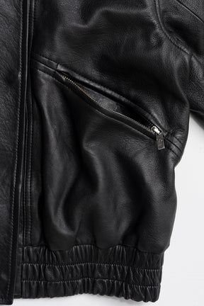 Sheep Leather Bomber Jacket - 2026AUTUMN