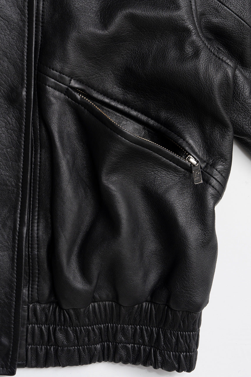Sheep Leather Bomber Jacket - 2026AUTUMN