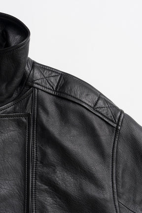 Sheep Leather Bomber Jacket - 2026AUTUMN