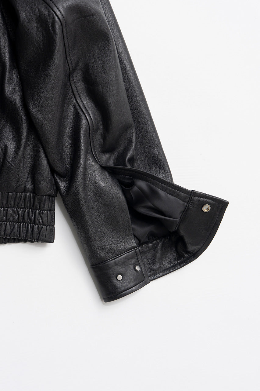 Sheep Leather Bomber Jacket - 2026AUTUMN