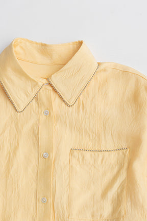Ball Chain Trim Shirt - 2025 AUTUMN