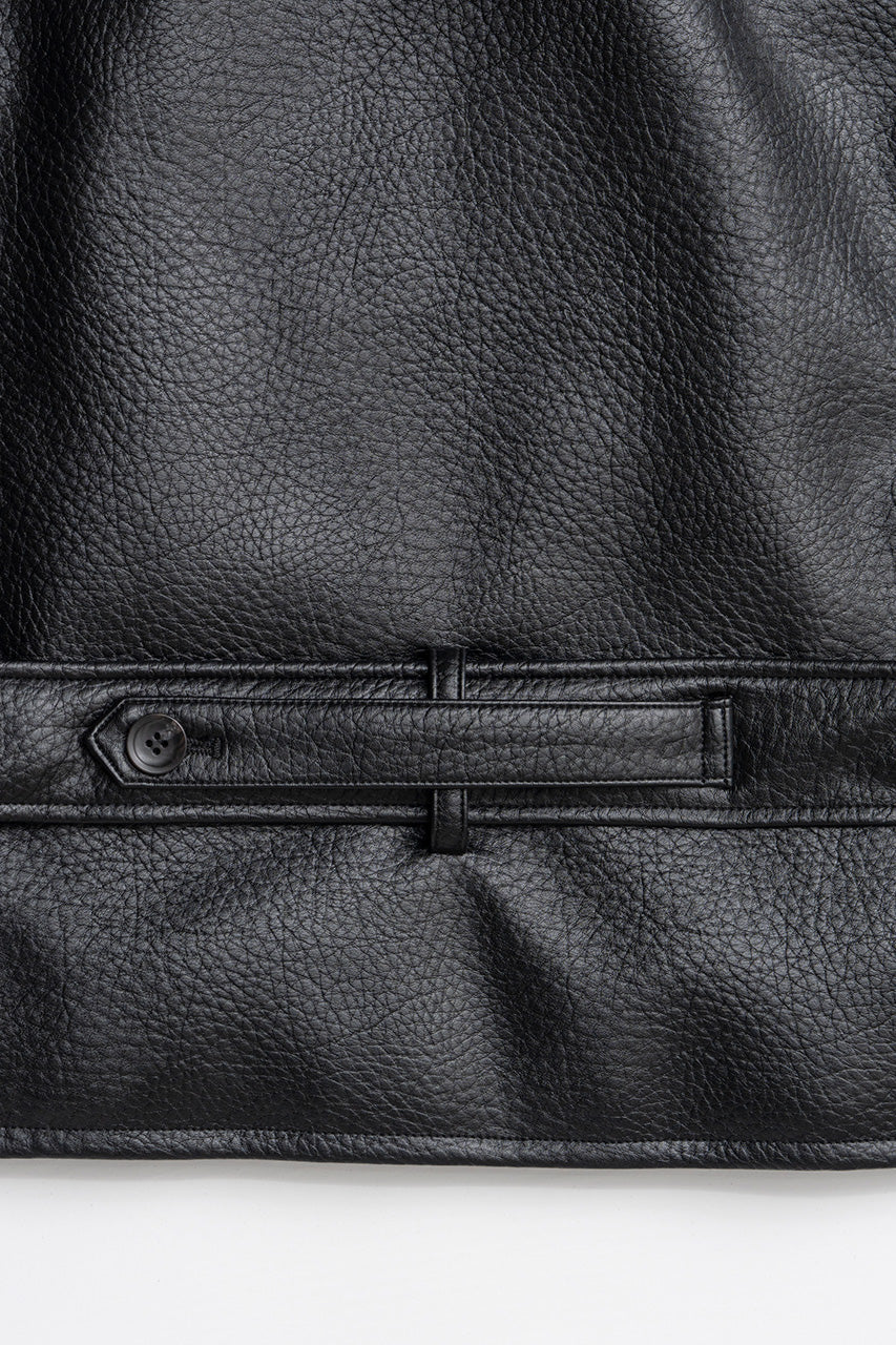 Boxy Middle Leather Trench Coat - 2026AUTUMN