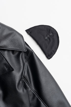 Boxy Middle Leather Trench Coat - 2026AUTUMN