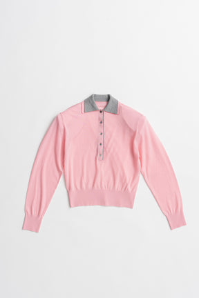 Double Collar Wool Polo Shirt - 2026AUTUMN