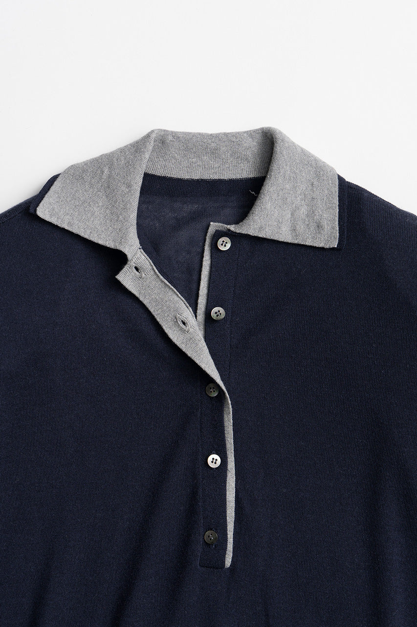 Double Collar Wool Polo Shirt - 2026AUTUMN