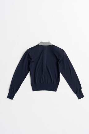 Double Collar Wool Polo Shirt - 2026AUTUMN