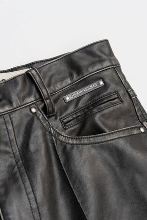 Synthetic Leather Press Pants - 2025 WINTER