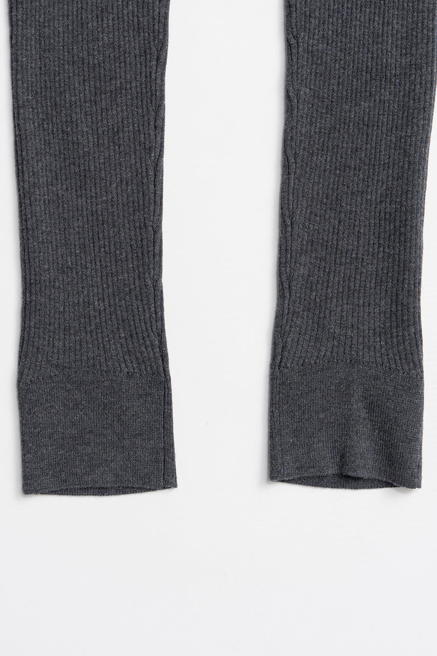 Slit Heel Knit Leggings - 2026AUTUMN