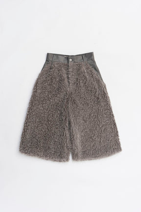 Fur Combination Half Pants - 2025 WINTER