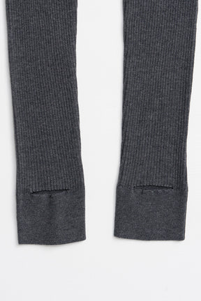 Slit Heel Knit Leggings - 2026AUTUMN