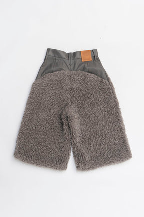 Fur Combination Half Pants - 2025 WINTER