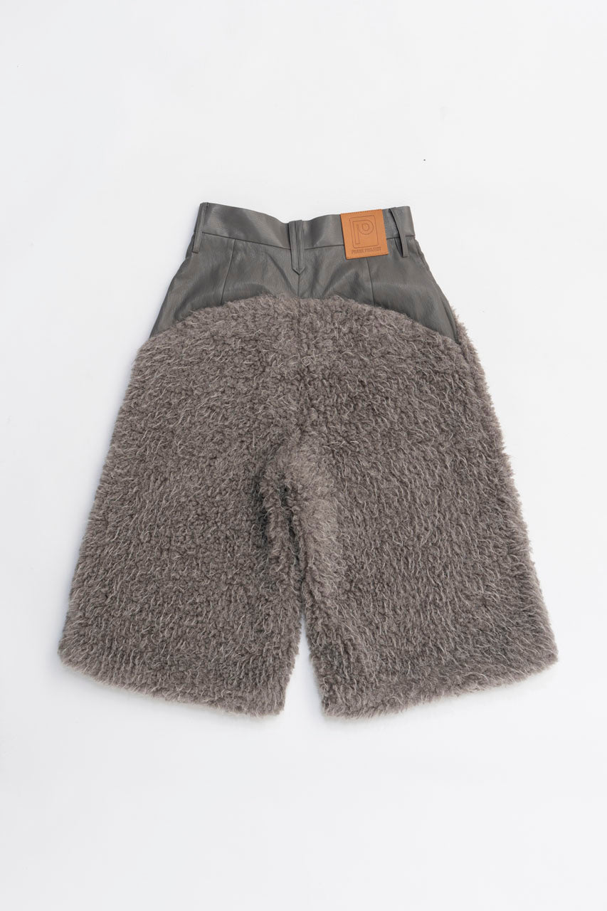 Fur Combination Half Pants - 2025 WINTER