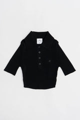 AC Rib Knit Cropped Polo