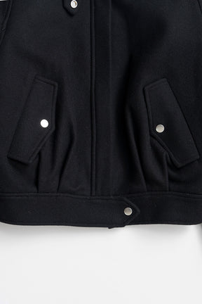 Leather Collar Short Coat - 2026WINTER