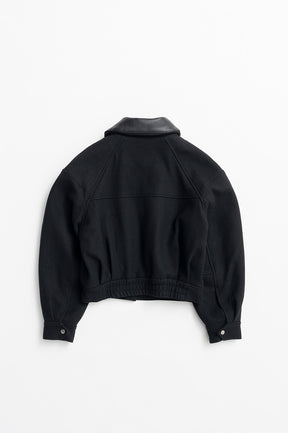 Leather Collar Short Coat - 2026WINTER