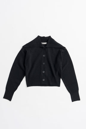 Oversized Collar Knit Cardigan - 2026AUTUMN