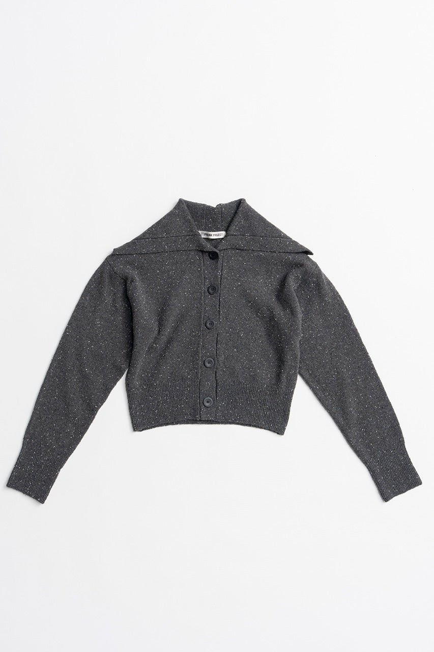 Oversized Collar Knit Cardigan - 2026AUTUMN