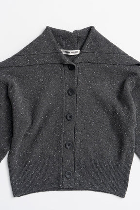Oversized Collar Knit Cardigan - 2026AUTUMN