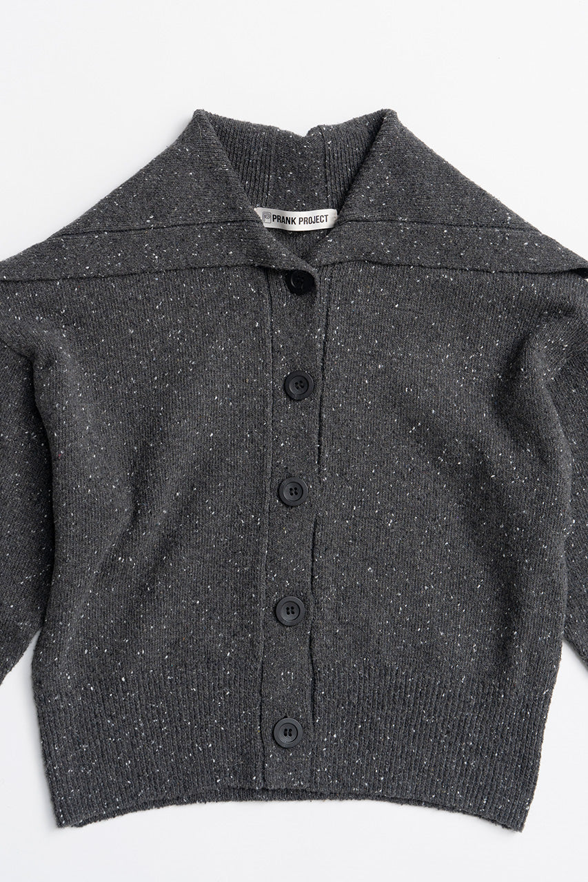 Oversized Collar Knit Cardigan - 2026AUTUMN