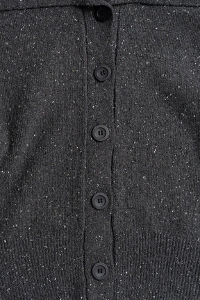 Oversized Collar Knit Cardigan - 2026AUTUMN