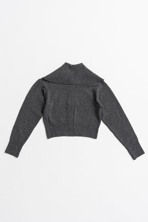 Oversized Collar Knit Cardigan - 2026AUTUMN