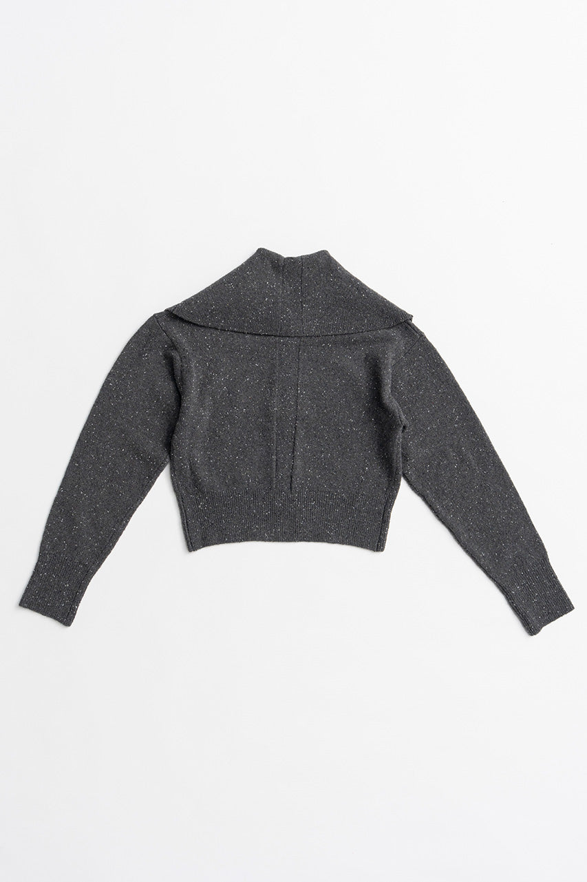 Oversized Collar Knit Cardigan - 2026AUTUMN