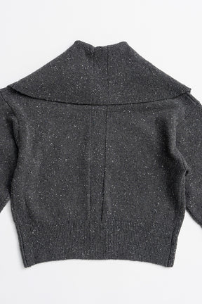 Oversized Collar Knit Cardigan - 2026AUTUMN