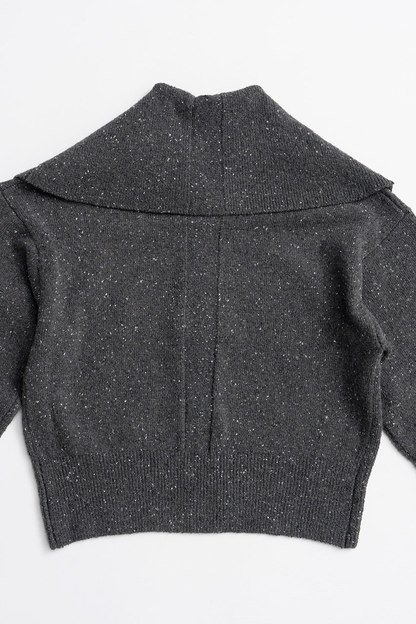 Oversized Collar Knit Cardigan - 2026AUTUMN