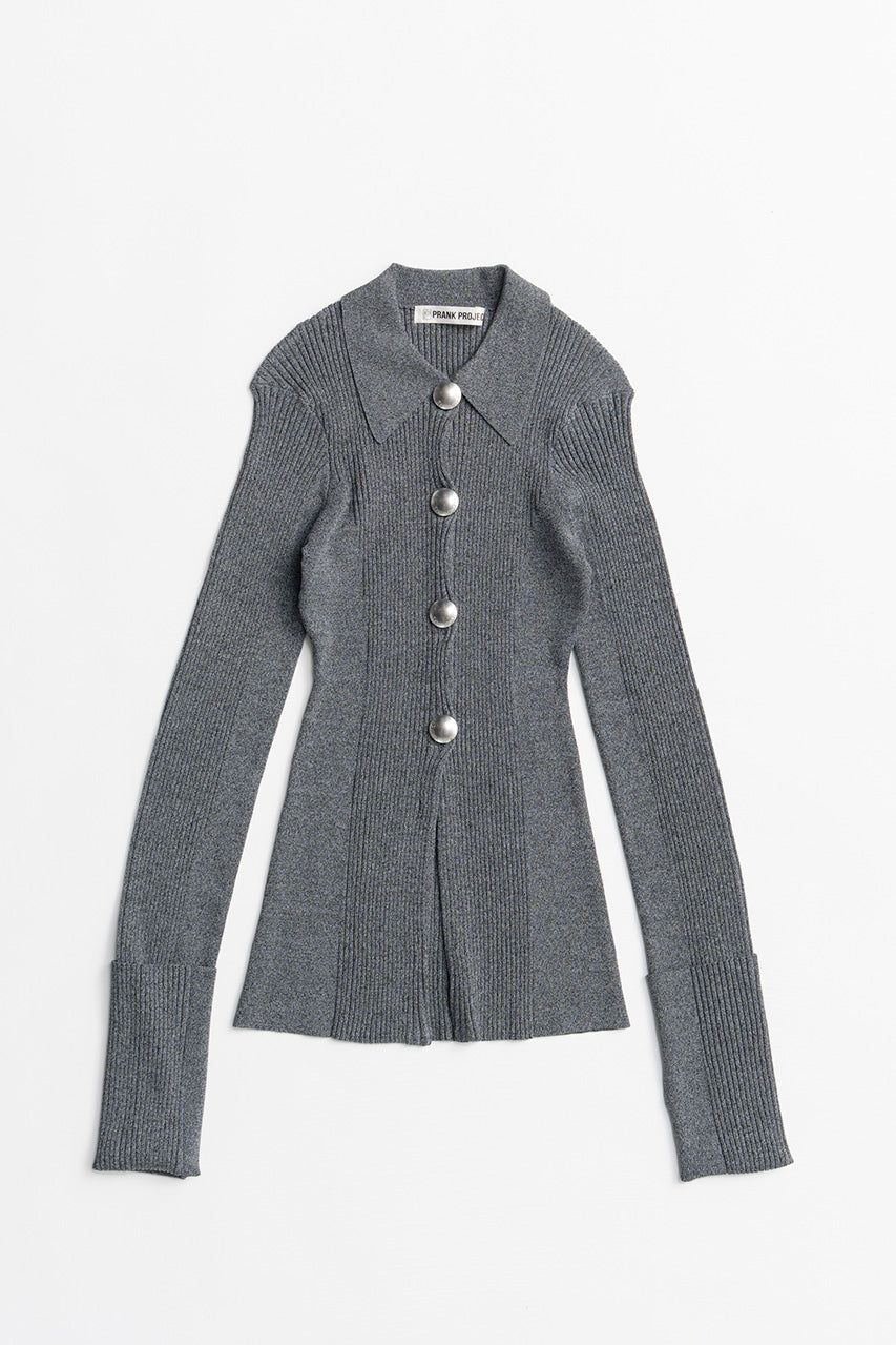 Metal Parts Knit Slim Shirt - 2026AUTUMN