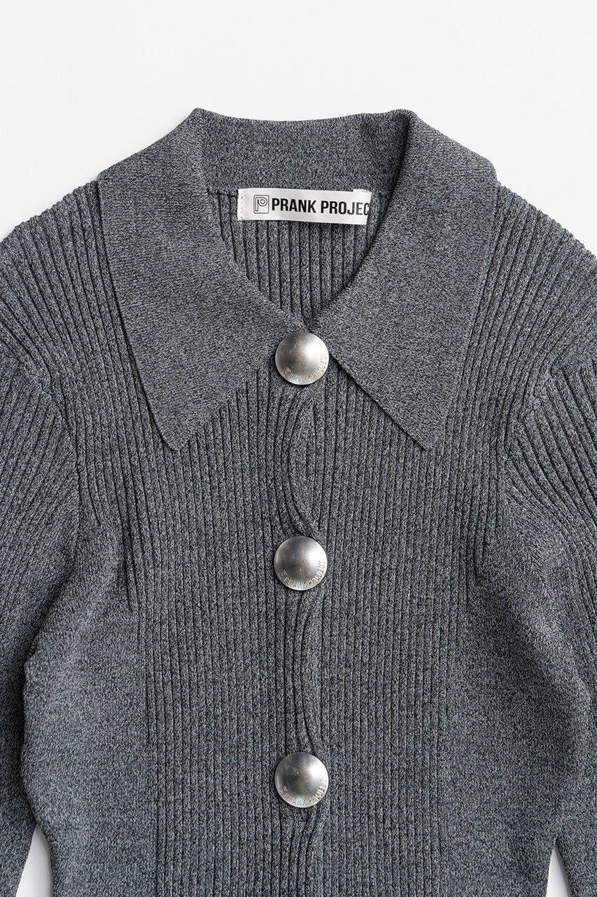 Metal Parts Knit Slim Shirt - 2026AUTUMN