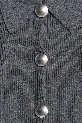 Metal Parts Knit Slim Shirt - 2026AUTUMN