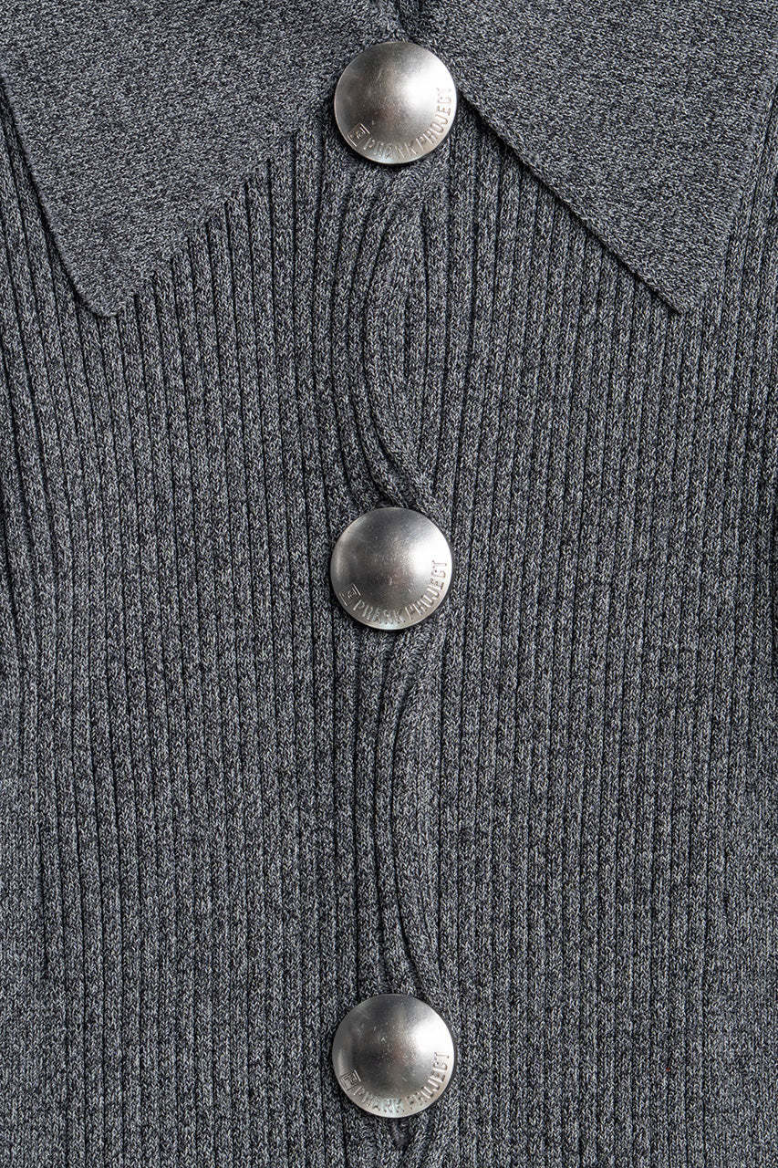 Metal Parts Knit Slim Shirt - 2026AUTUMN