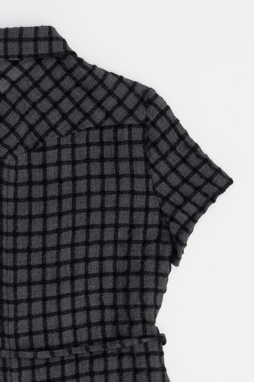 [24ATUMN PRE ORDER] WOOLLY Check Western Shirt