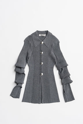 Metal Parts Knit Slim Shirt - 2026AUTUMN